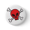 Red Skull and Crossbones buttons by Booforyou Red Skull and Crossbones buttons