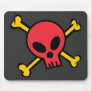 Red Skull and Yellow Bones Mousepad
