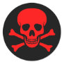 Red Skull & Crossbones Sticker
