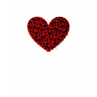 Red Skull Heart shirt