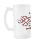 Red Skull Up in Flames  Mug