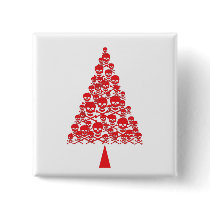 Red Skull Xmas Tree buttons