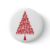 Red Skull Xmas Tree buttons