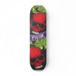 Red Skulls Freak Skateboard