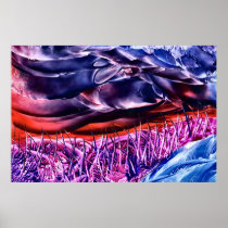 Red Sky  - Artwork by Carol Trammel Posters