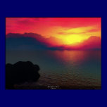 Red sky at night posters