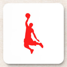 Red Slam Dunk Drink Coasters