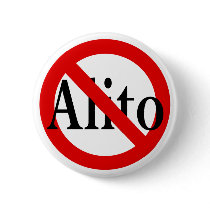 Red Slash Through Alito Anti-Alito Button