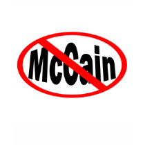 Red Slash Through McCain Shirt by irregulargoods Red Slash Through McCain Shirt