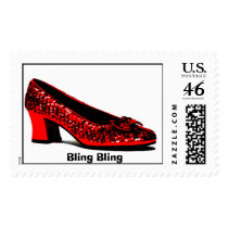 red slippers, Bling Bling postage