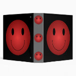 Red Smiley 3 Ring Binder