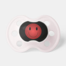 Red Smiley Baby Pacifier