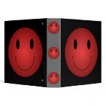 Red Smiley 3 Ring Binder
