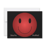 Red Smiley Personalized Invitation
