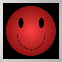 Red Smiley Poster