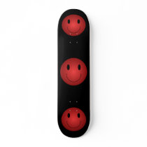 Red Smiley Skate Deck