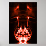 Red Smoke Rising - Mirror Print