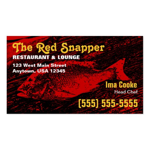 Red Snapper Business Card
