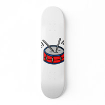 Red Snare Drum Two Sticks Graphic Music Designv Custom Skateboard
