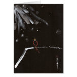 Red Snow Bird Card