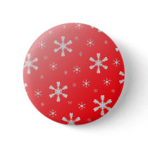 Red Snowflake Button