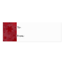 Red Snowflake Christmas Gift Tag business cards