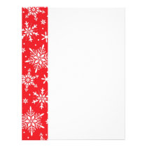 Red Snowflake Holiday Letterhead letterhead