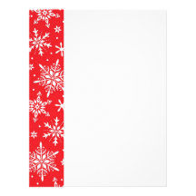 Red Snowflake Holiday Letterhead