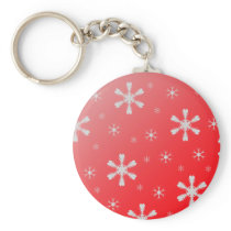 Red Snowflake Keychain keychains