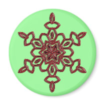 RED SNOWFLAKE magnets