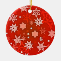Red Snowflake Ornament ornaments