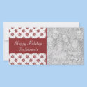 Red Snowflake Pattern Christmas Photo Cards photo cards by mariannegilliand Red Snowflake Pattern Christmas Photo Cards photo cards