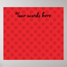 Red snowflake pattern on red print