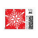 red snowflake stamp