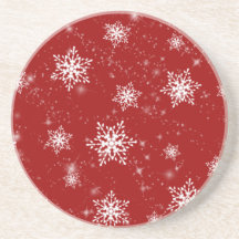 Red Snowflakes Coaster