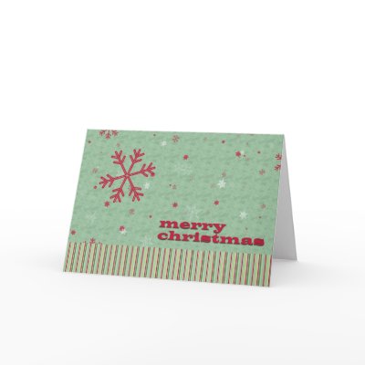 Red Snowflakes Greeting Card by mcbonet