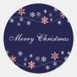 Red Snowflakes Holiday Stickers