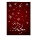 Red Snowflakes - Merry Christmas Greeting Cards