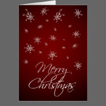 Red Snowflakes - Merry Christmas cards
