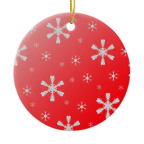 Red Snowflakes Ornament ornaments