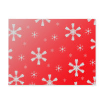 Red Snowflakes Postcard