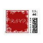 Red Snowflakes RSVP Postage