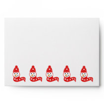 Red Snowman Envelopes envelopes