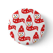 Red Snowmen Buttons