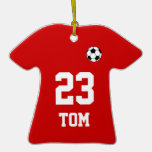 Red Soccer Football Shirt Hanging Ornament