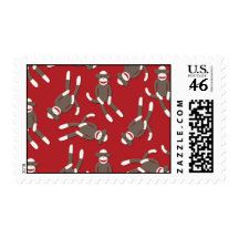 Red Sock Monkey Postage
