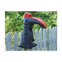 Red Sole Birdhouse Postcard