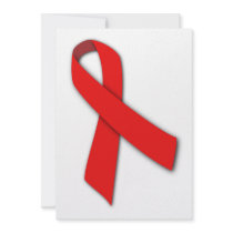 Red Solidarity Ribbon of People Living with AIDS Personalized Invite