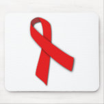 Red Solidarity Ribbon of People Living with AIDS Mouse Pads