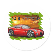 Red Solstice Coupe stickers